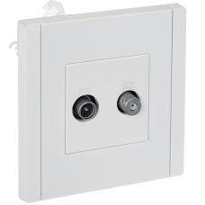 FORTE&PIANO Розетка двойная TV+SAT FP238 белый IEK