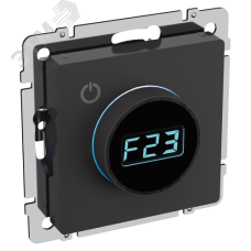 BRITE Термостат электронный с индикацией ТС10-1-БрЧ черный IEK