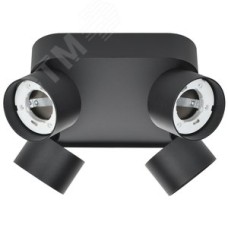 Светильник 4044 накладной потолочный под лампу 4хGX53 черный