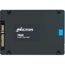 Твердотельный накопитель/ Micron SSD 7400 PRO, 1920GB, U.3(2.5" 7mm), NVMe, PCIe 4.0 x4, 3D TLC, R/W 4400/2000MB/s, IOPs 420 000/85 000, TBW 3500, DWPD 1 (12 мес.)
