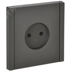 FORTE&PIANO Розетка 1-местная без заземления с защитными шторками винтовое крепление 10А FP317 серый IEK