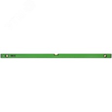 Уровень ''Техно'', 3 глазка, зеленый корпус, фрезерованная рабочая грань, шкала 1200 мм