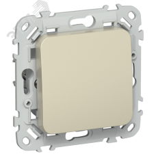 FLITE Выключатель 1-клавишный 2-полюсный проходной 10А ВС6/21-1-0-ФлШ шампань IEK