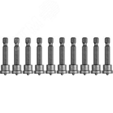 Бита ''Мастер'' Phillips, с ограничителем, 50 мм, тип хвостовика E 1/4'', Cr-V, 10 шт в слайде