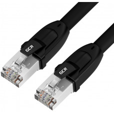 GCR PRO Патч-корд LSZH PROF кат.8 ethernet  20.0m S/FTP, RJ45, медь, 40 Гбит/с, 26 AWG, черный, литой, экранированные коннекторы 24K GOLD, T568B