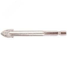 Сверло по кафелю, шестигранный U-хвостовик под биту 12 мм