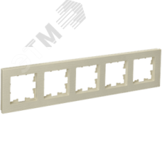 BRITE Рамка 5 постов РУ-5-Бр бежевый рифленый IEK
