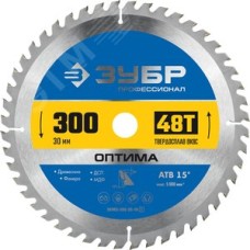 Диск пильный по дереву Оптима, 300X30 мм, 48Т, Профессионал