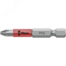 Бита 853/4 ACR SL PH вязкая твёрдость пластиковая оболочка магнит насечки Anti Cam-Out Ribs против выскальзывания хвостовик шестигранный 1/4 E 6.3 PH 2X50 мм