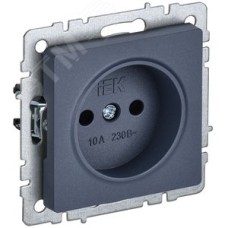 BRITE Розетка без заземления без защитных шторок 10А РС10-1-0-БрМ маренго