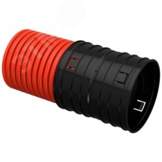 ELASTA Труба гофрированная двустенная жесткая ПНД d=200мм красная (6м) IEK