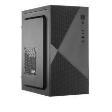 Корпус с блоком питания 450Вт./ Case Forza mATX, 450W, 2xUSB2.0, Black, w/o FAN, 8 cm fan PSU, power cord