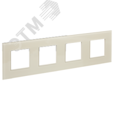 SKANDY Рамка 4-местная SK-F24B стекло беж. IEK