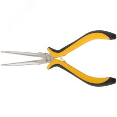 Тонконосы ''мини'' удлиненные Профи, никелированное покрытие, черно-желтые мягкие ручки 150 мм