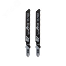 Пилка для электролобзика по дереву T119B 76 мм 12 зубьев на дюйм 4-30 мм (упак - 2 шт.)