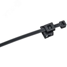 Хомут P6.6 с креплением на кромку черный 4.8х360мм 100шт/упак IEK