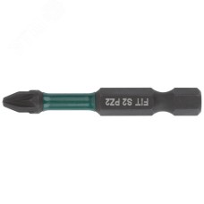 Биты кованые ударные, сталь S2, односторонние  50 мм PZ2, Профи 10 шт., блистер