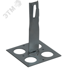 Держатель проводника круглого 6-8 мм для плоской кровли h 90 мм оцинкованная сталь TD