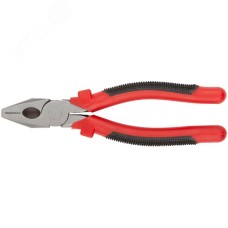 Плоскогубцы комбинированные ''Стандарт'' красно-черные пластиковые ручки, полированная сталь 200 мм