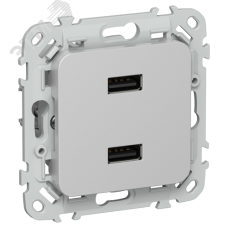 FLITE Розетка USB A+A 3,1А РЮ-2-ФлА алюминий IEK