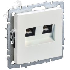 BRITE Розетка компьютерная двойная кат.5E RJ45 РК10-2-БрЖ жемчуг