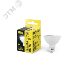 Лампа светодиодная MR16 софит 5Вт 230В 3000К GU5.3