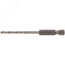 Сверло HSS по металлу,полированное, U-хвостовик под биту, инд.упаковка 3.0 мм