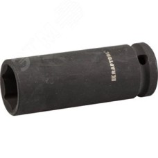 Торцовая головка ''INDUSTRIE QUALITAT'' ударная, удлиненная (1/2''), FLANK, Cr-Mo, фосфатированная, 21 мм