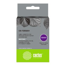 -/ Картридж ленточный Cactus CS-TZES251 TZe-S251 черный для Brother 1010/1280/1280VP/2700VP