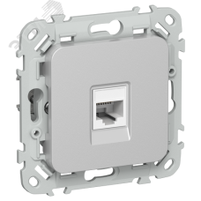 FLITE Розетка компьютерная RJ45 категория 5Е UTP РК5е-1-0-ФлА алюминий IEK