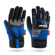 Перчатки профессиональные комбинированные, антивибрационные, противоударные, Профессионал, синие р.L 9 IMPACT