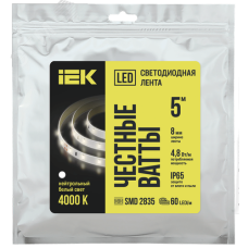 Лента светодиодная 5м LSR-2835NW60 4,8Вт/м 12В IP65 60LED/м