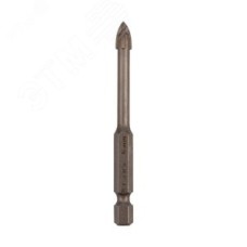 Сверло по стеклу и керамике 6 мм 4 грани шестигранный хвостовик