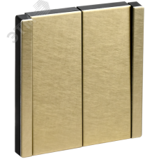 FORTE&PIANO Выключатель 2-клавишный 10А FP605M металл шампань IEK