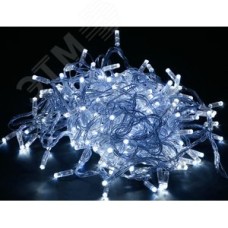 Гирлянда нить 10 м 100 светодиодов белый свет IP44 прозрачный шнур 3 м 230 В контроллер 8 сцен LIGHTING