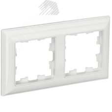 BRITE Рамка 2 поста РУ-2-Бр белый/белый IEK