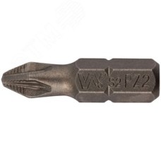 Биты 20 шт, сталь S2, с насечкой, Профи PZ 2x25 мм