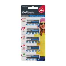 Батарейка AAA/ Батарейка GoPower LR03 AAA BL5 Alkaline 1.5V (5/50/600) (5 шт.)