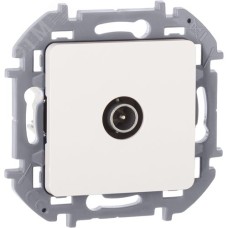 Розетка TV проходная белый INSPIRIA