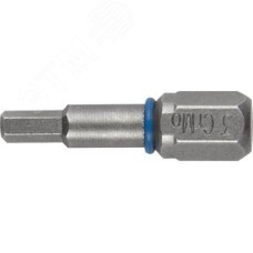 Биты ''ЭКСПЕРТ'' торсионные кованые, обточенные, хромомолибденовая сталь, тип хвостовика C 1/4'', HEX4, 25мм, 2шт