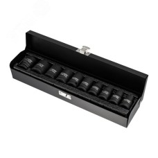 Набор шестигранных ударных торцевых головок 1/2', 38 мм, 10-24 мм, 10 предметов