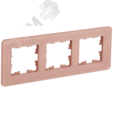 BRITE Рамка 3 поста РУ-3-2-Бр стекло дымчатый RE IEK