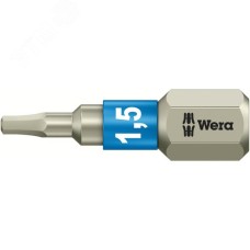 Бита под внутренний шестигранник 3840/1 TS Hex-Plus нержавеющая сталь хвостовик 1/4 C 6.3 1.5X25 мм