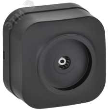 GLORY Розетка для открытой установки TV РТВ20-ХЧм черный матовый IEK