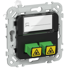 FLITE Розетка 2-местная оптоволоконная РОВ-2-ФлЧ черный IEK