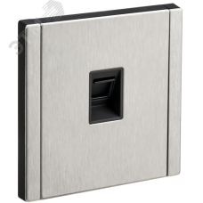 FORTE&PIANO Розетка компьютерная RJ45 кат.6 FP731M металл никель IEK