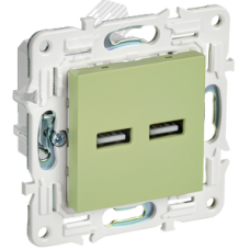 SKANDY Розетка USB A+A 3,1А SK-R15G мятный IEK