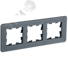 BRITE Рамка 3 поста РУ-3-2-Бр стекло графит RE IEK