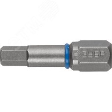 Биты ''ЭКСПЕРТ'' торсионные кованые, обточенные, хромомолибденовая сталь, тип хвостовика C 1/4'', HEX3, 25мм, 2шт