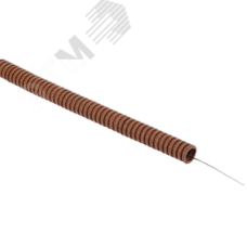 ELASTA Труба гофрированная ПВХ d=16мм с зондом дуб (25м) IEK